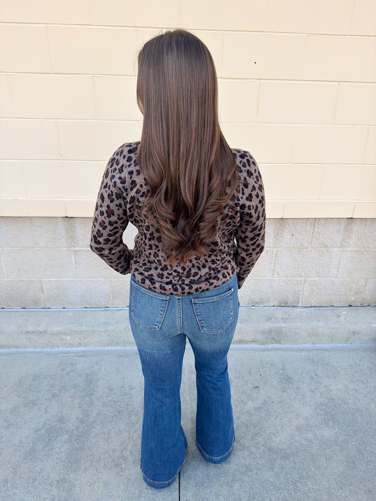 Wild Whisper Leopard Crew Neck Sweater - The Pink Pineapple 850