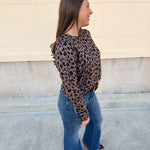 Wild Whisper Leopard Crew Neck Sweater - The Pink Pineapple 850