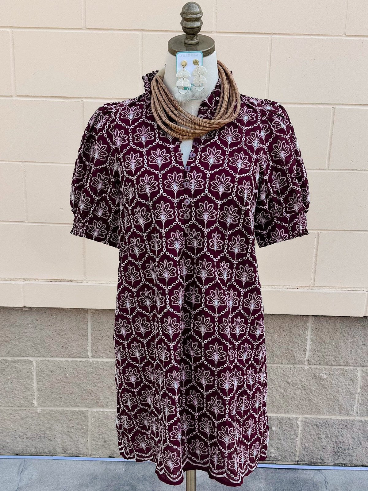 Wildflower Wine Dress - The Pink Pineapple 850