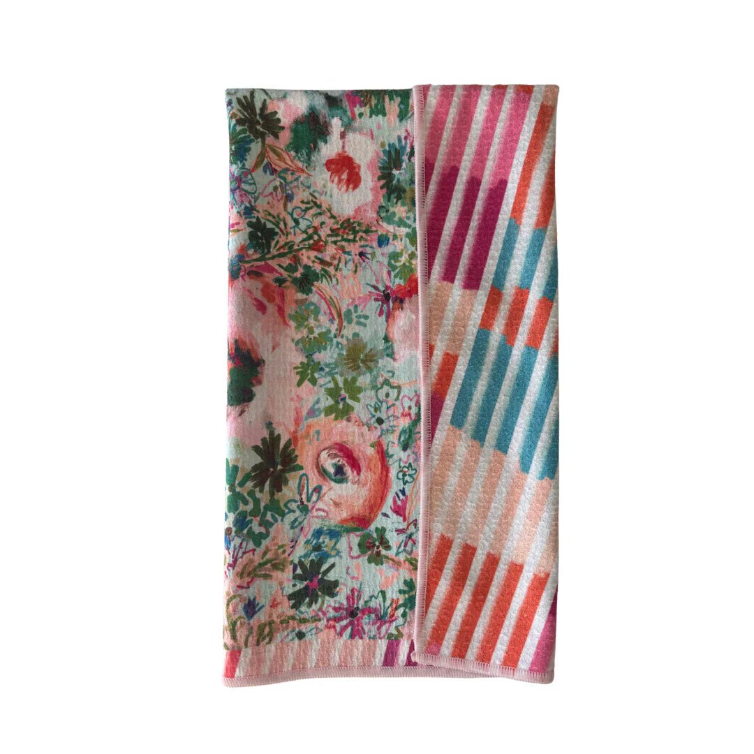 Wildwood Reversible Tea Towel - The Pink Pineapple 850