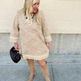 Willow Grace Embroidered Notch Neck Dress - The Pink Pineapple 850