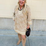 Willow Grace Embroidered Notch Neck Dress - The Pink Pineapple 850