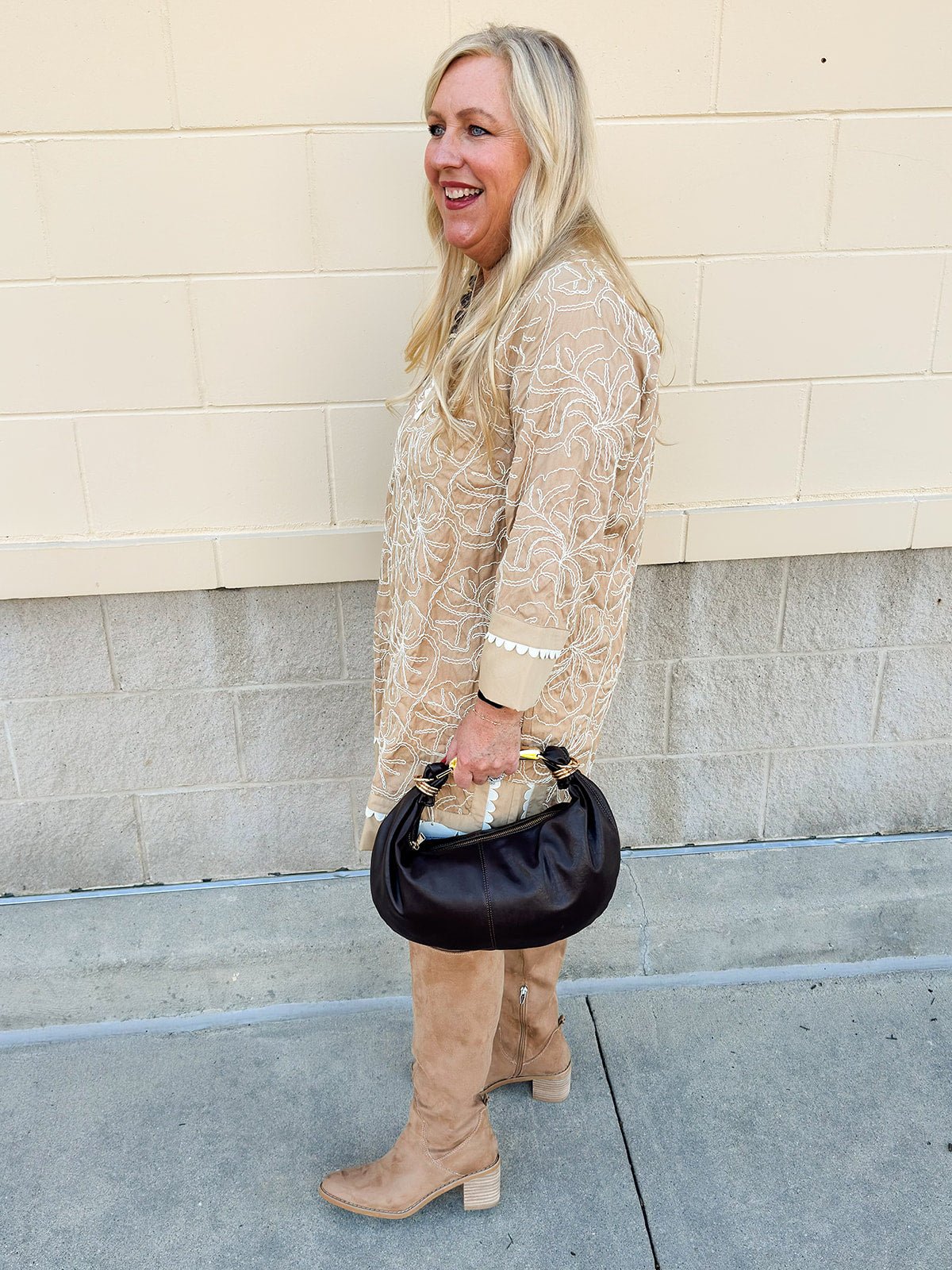 Willow Grace Embroidered Notch Neck Dress - The Pink Pineapple 850