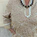 Willow Grace Embroidered Notch Neck Dress - The Pink Pineapple 850