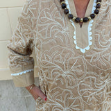 Willow Grace Embroidered Notch Neck Dress - The Pink Pineapple 850