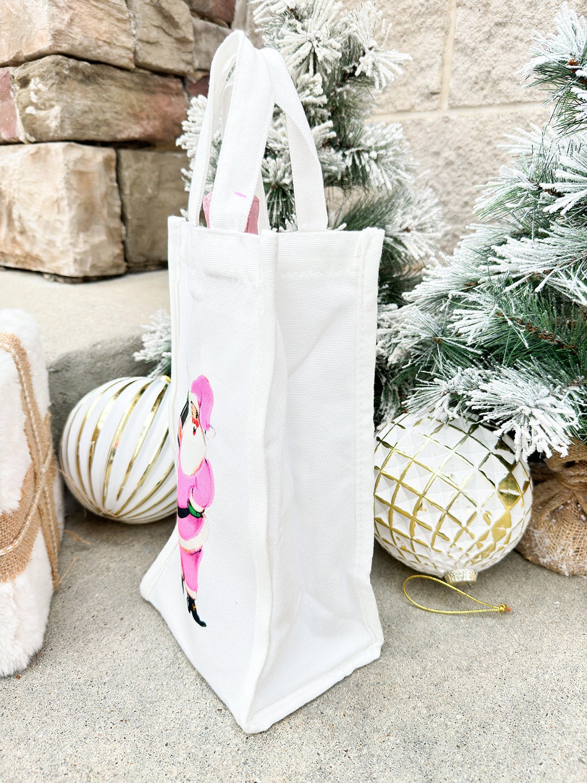 Wine Bag – Pink Santa with Champagne - The Pink Pineapple 850