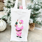 Wine Bag – Pink Santa with Champagne - The Pink Pineapple 850