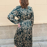 Winter Soirée Pleated Midi Dress - The Pink Pineapple 850