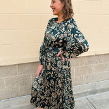 Winter Soirée Pleated Midi Dress - The Pink Pineapple 850