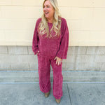 Winter Stroll Luxe Knit Set in Ruby Red - The Pink Pineapple 850