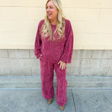 Winter Stroll Luxe Knit Set in Ruby Red - The Pink Pineapple 850
