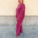 Winter Stroll Luxe Knit Set in Ruby Red - The Pink Pineapple 850