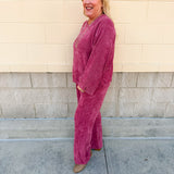 Winter Stroll Luxe Knit Set in Ruby Red - The Pink Pineapple 850