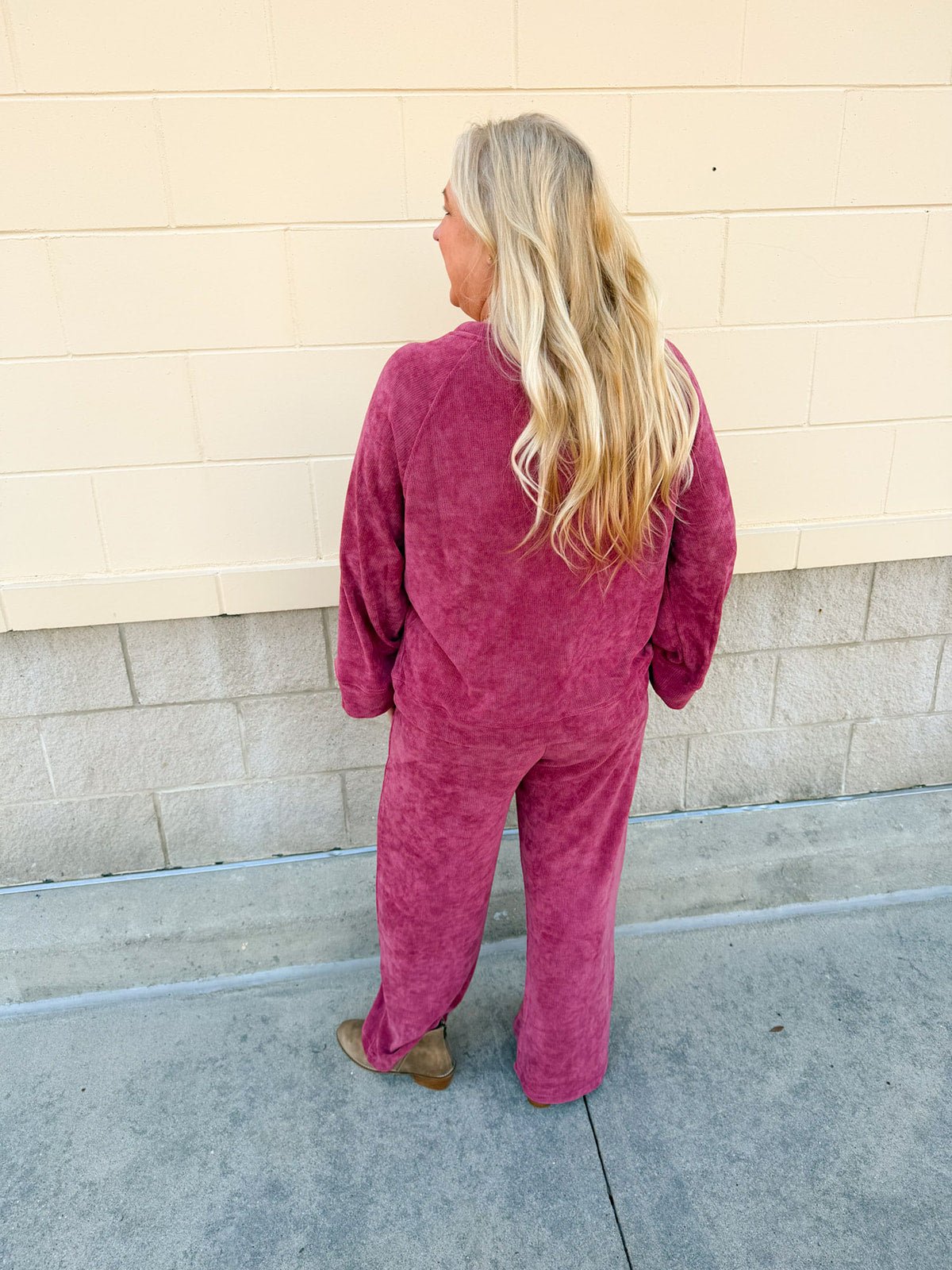 Winter Stroll Luxe Knit Set in Ruby Red - The Pink Pineapple 850