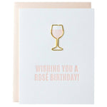 Wishing you a rosé birthday Card - The Pink Pineapple 850