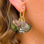 Woodland Whispers Feather Tassel Statement Earrings - The Pink Pineapple 850