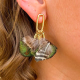 Woodland Whispers Feather Tassel Statement Earrings - The Pink Pineapple 850