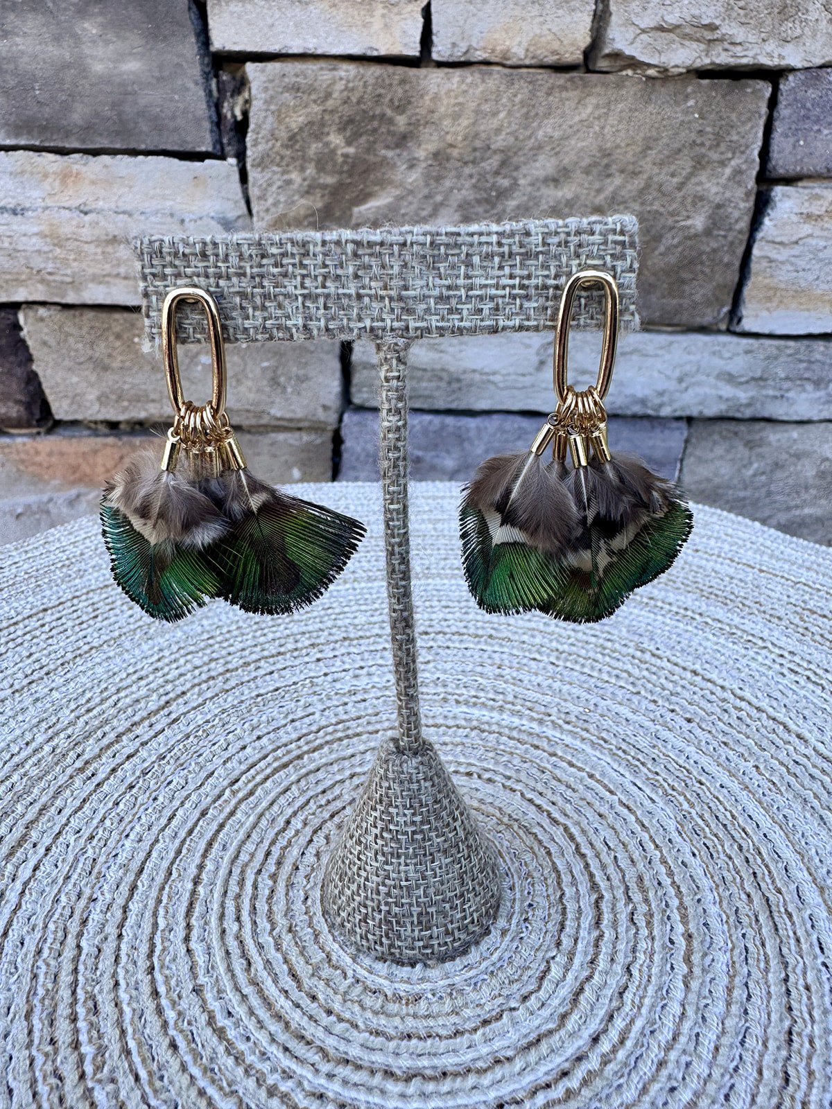 Woodland Whispers Feather Tassel Statement Earrings - The Pink Pineapple 850