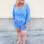 [Z Supply] Cam Knit Denim Whipstitch Top in Santorini Indigo - The Pink Pineapple 850