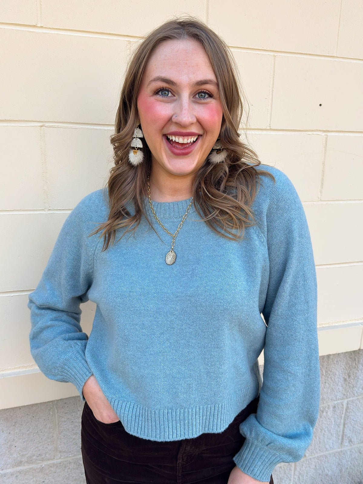 [Z Supply] Coming Up Cozy Sweater in Soft Succulent - The Pink Pineapple 850