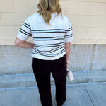 [Z Supply] Gatewood Stripe Sweater Tee in Light Oatmeal Heather - The Pink Pineapple 850