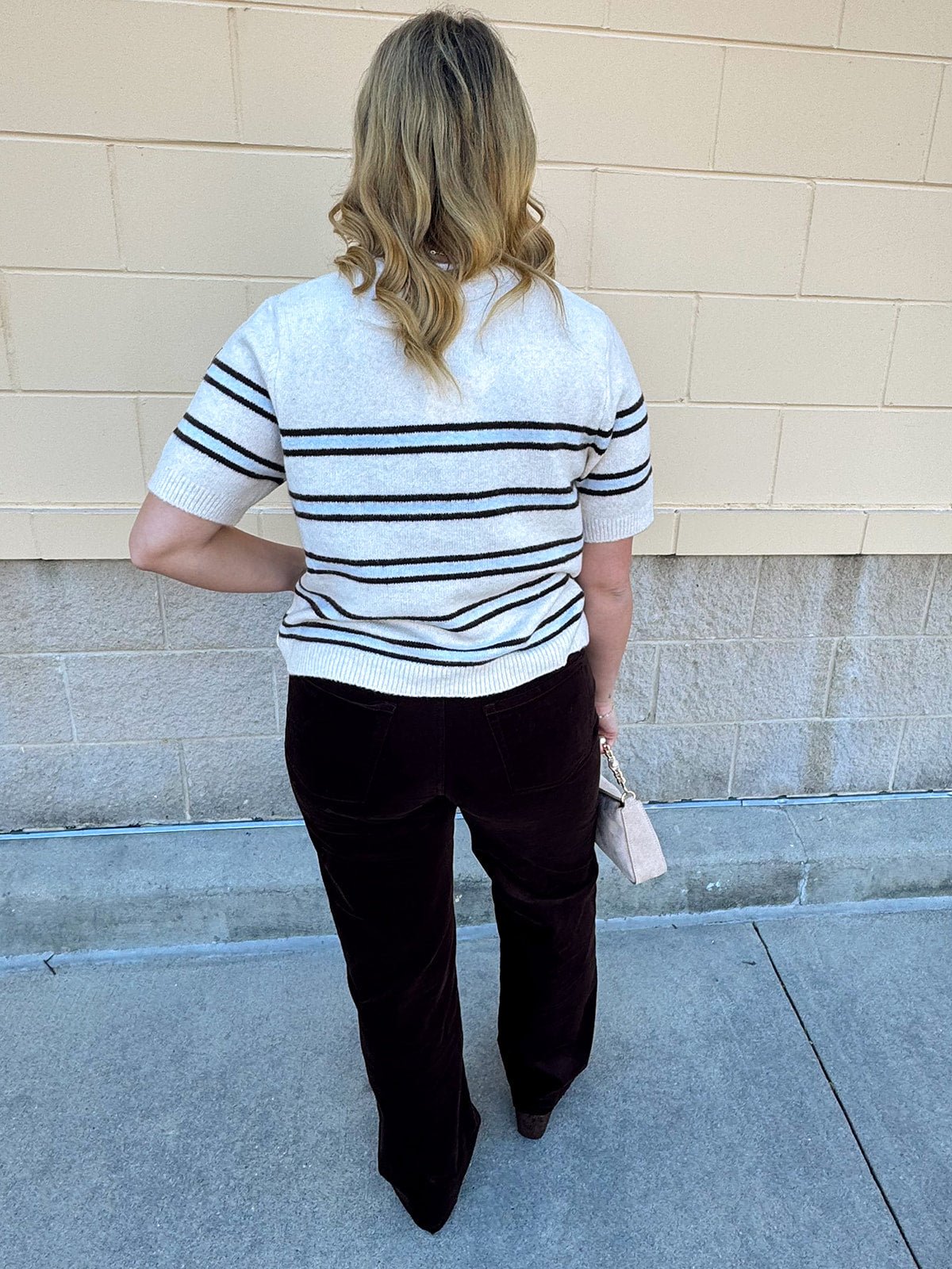 [Z Supply] Gatewood Stripe Sweater Tee in Light Oatmeal Heather - The Pink Pineapple 850