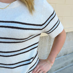 [Z Supply] Gatewood Stripe Sweater Tee in Light Oatmeal Heather - The Pink Pineapple 850