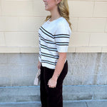 [Z Supply] Gatewood Stripe Sweater Tee in Light Oatmeal Heather - The Pink Pineapple 850