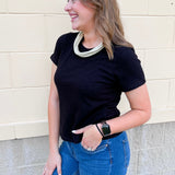 [Z Supply] Junie Slub Tee in Black - The Pink Pineapple 850
