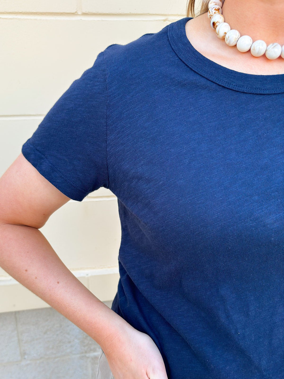[Z Supply] Junie Slub Tee in Eclipse - The Pink Pineapple 850