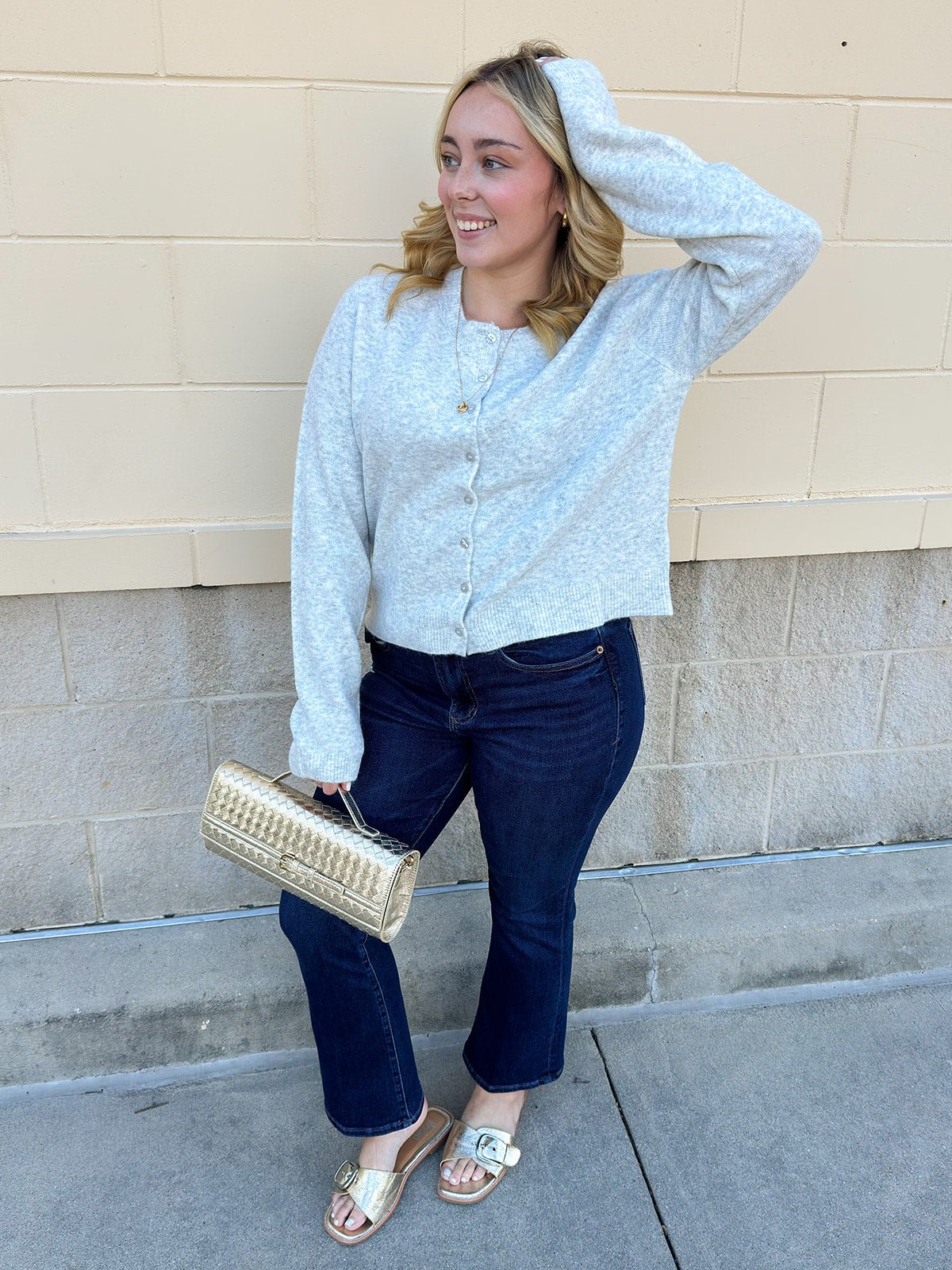 [Z Supply] Medina Cozy Cardigan in Feather Grey - The Pink Pineapple 850