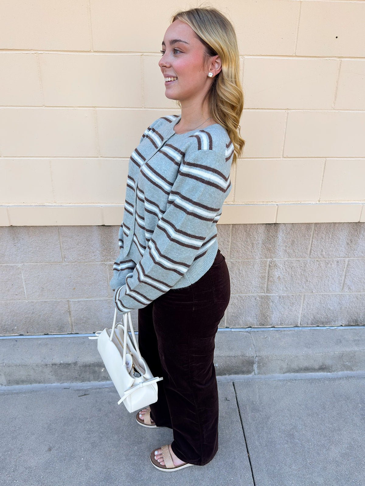 [Z Supply] Medina Stripe Cardigan in Aqua Cloud - The Pink Pineapple 850