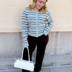 [Z Supply] Medina Stripe Cardigan in Aqua Cloud - The Pink Pineapple 850