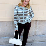 [Z Supply] Medina Stripe Cardigan in Aqua Cloud - The Pink Pineapple 850