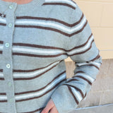 [Z Supply] Medina Stripe Cardigan in Aqua Cloud - The Pink Pineapple 850