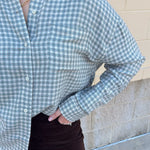 [Z Supply] River Plaid Button Up in Emerald Cove - The Pink Pineapple 850