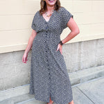 [Z Supply] Sanna Iris Floral Maxi Dress in Eclipse - The Pink Pineapple 850