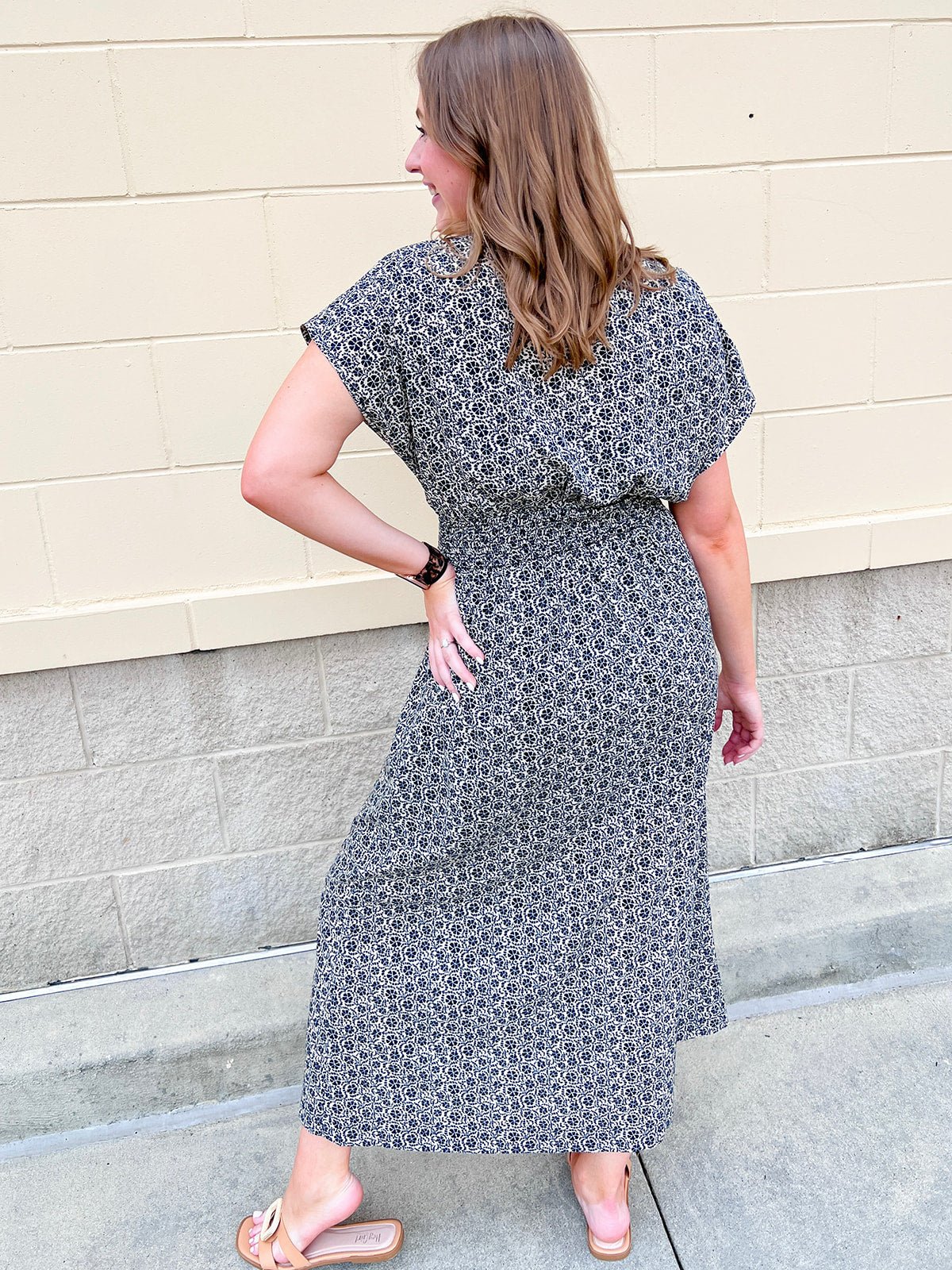 [Z Supply] Sanna Iris Floral Maxi Dress in Eclipse - The Pink Pineapple 850