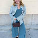 [Z Supply] Scout Jersey Crop Flare Pant in Emerald Cove - The Pink Pineapple 850