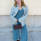 [Z Supply] Scout Jersey Crop Flare Pant in Emerald Cove - The Pink Pineapple 850