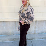 [Z Supply] Valor Floral Cardigan in Soft Ecru - The Pink Pineapple 850