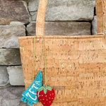 Zeta Tau Alpha Beaded Bag Charm - The Pink Pineapple 850
