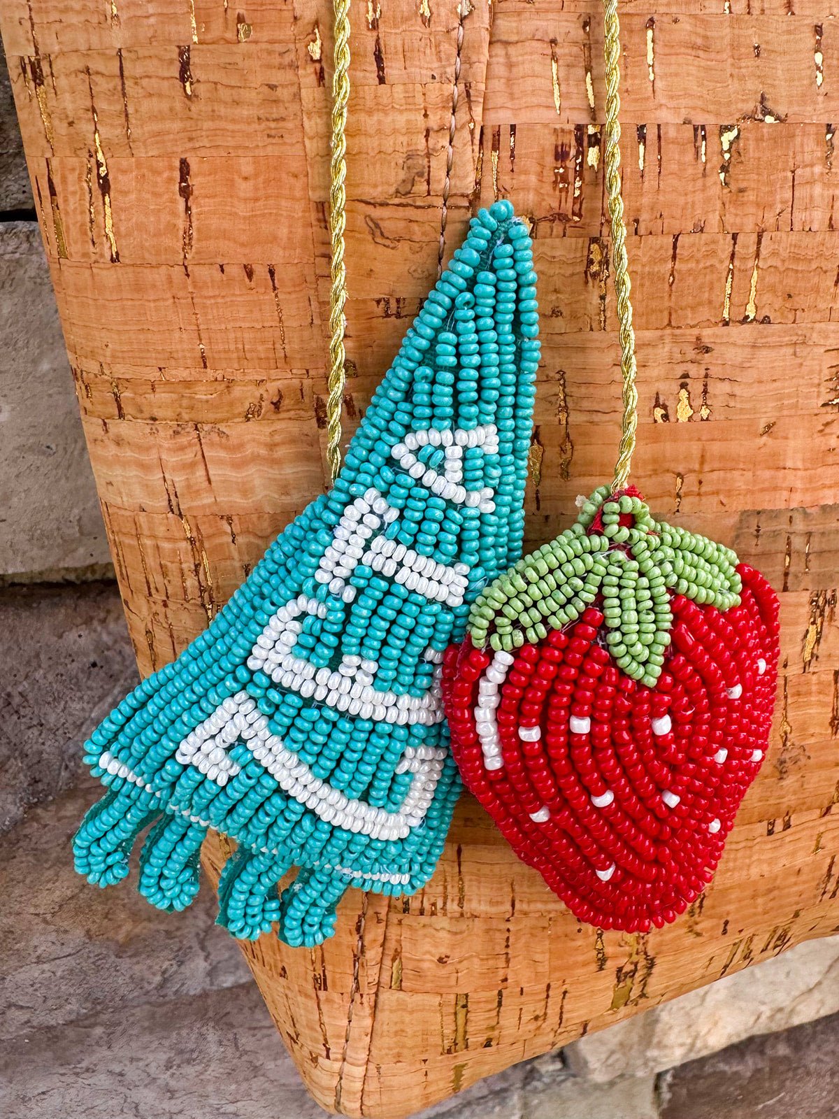 Zeta Tau Alpha Beaded Bag Charm - The Pink Pineapple 850