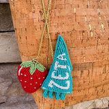 Zeta Tau Alpha Beaded Bag Charm - The Pink Pineapple 850