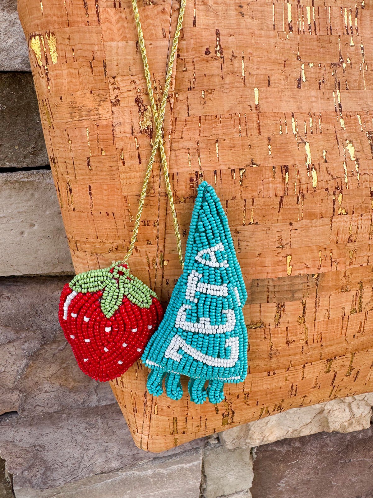 Zeta Tau Alpha Beaded Bag Charm - The Pink Pineapple 850