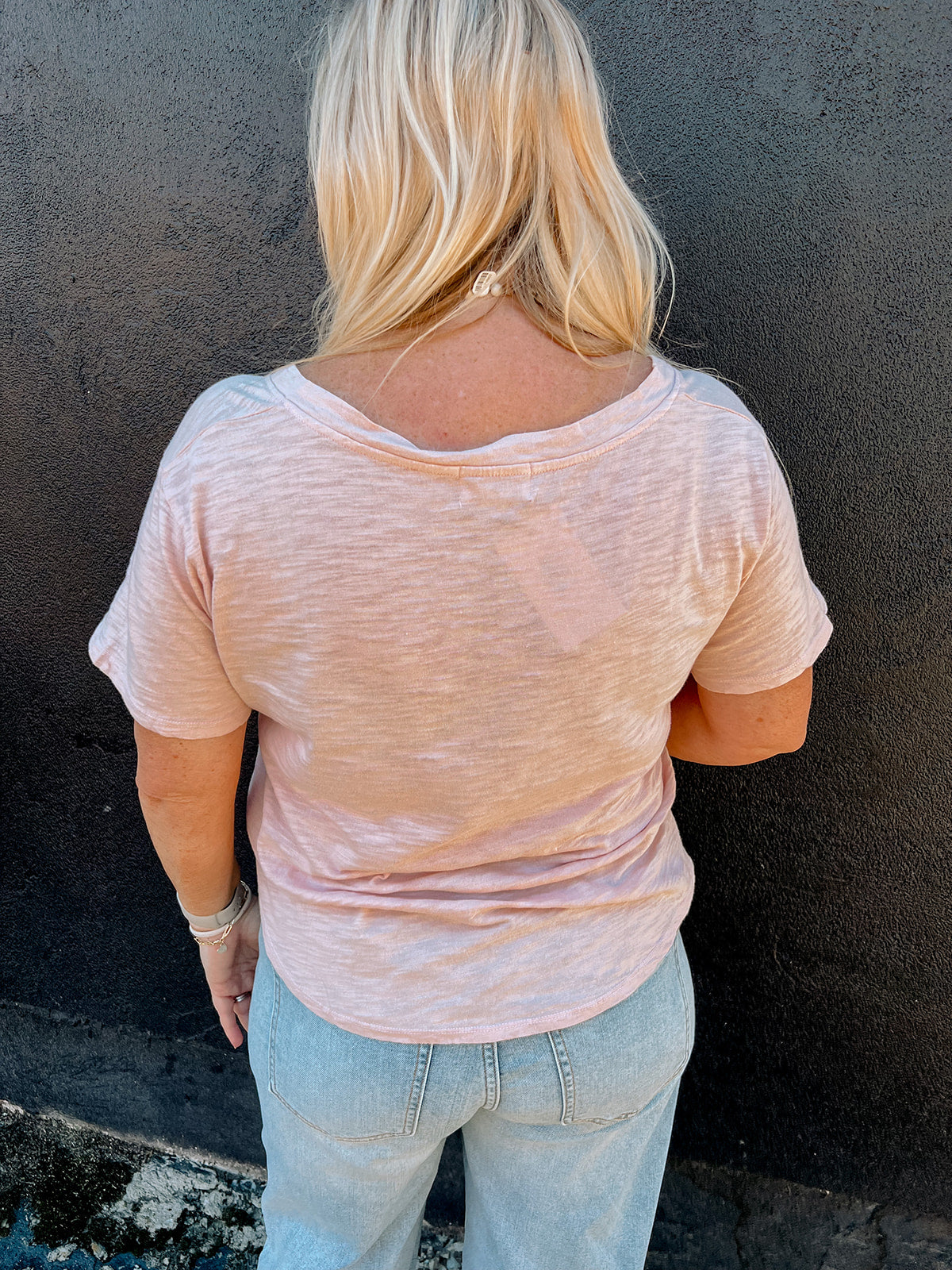 Casual Days V-Neck Tee-Rose
