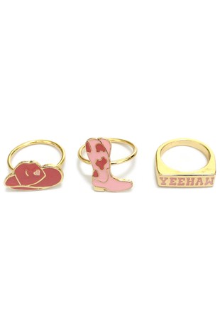 Cowgirl Three Piece Ring Set