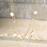 Ara Layered Crystal Charm Necklace