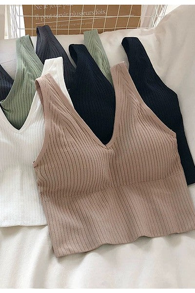 Gracelyn Ribbed Cropped Tank