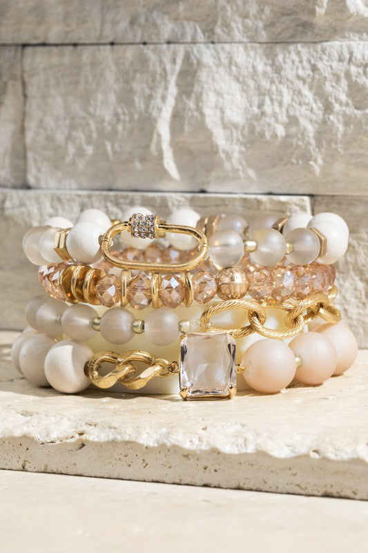Drue Pave Rhinestone Bracelet Set